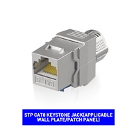 ZoeRax CAT8 CAT6A CAT7 CAT6 RJ45แจ็คตัวเชื่อมแบบแยกส่วน Stp/ftp Toolless 1/10/40Gbps(CAT6แผงกระจายสา
