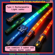 [ FITRHINO] STAR WARS Light Saber Up Saber,Dual Light Sword 7 Colors Changeable with 3 Mode Sound