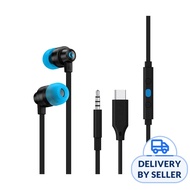 Logitech G333 3.5mm Aux Gaming Earphones With Type-C - Black