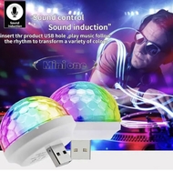 LAMPU DISCO MINI USB SENSOR SUARA Led Small Magic Ball USB Colok Sound Control Sensor Musik