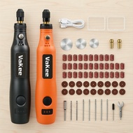 Vakee HJ102 3.7V USB Mini Rotary Tool 3-Speed 15cm Engraving Grinder Pen 5000-15000RPM Set Vakee HJ1