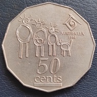 Uang Koin Kuno Luar 50 Cents Commemorative Australia Tkp-367