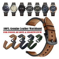 20mm 18mm 20mm 24mm 22mm Premium Genuine Leather Watch Band Strap Bracelet for Fossil Watch for Huawei Watch for Samsung Watch Universal