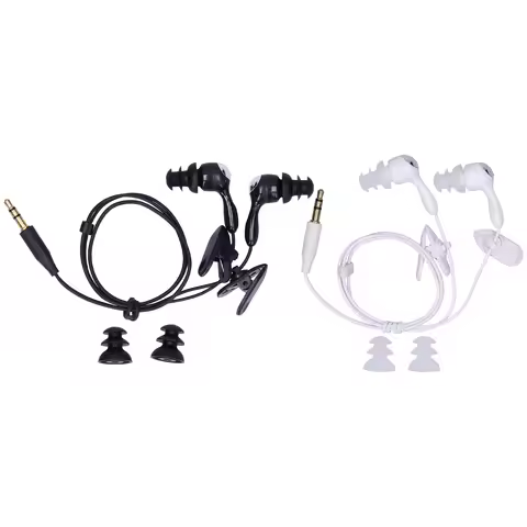 3.5mm Plug Sports In-ear Swimming Earphone IP68 Waterproof Music Headphone For iPhone MP3 Player Wir