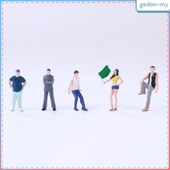 [GedonMY] 5 Pieces 1/64 Scale People Figure for Architectural Layout Project Diorama
