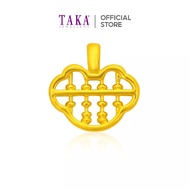 TAKA Jewellery 999 Pure Gold Pendant Abacus