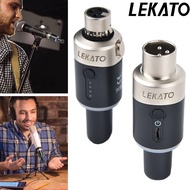 LEKATO 5.8 Ghz Wireless Microphone Transmitter Receiver Plug-on XLR Microphone Wireless System for D