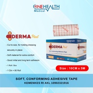 Dermaplast Plester Perban Medis Luka Operasi Anti Air Plesterin Gulung Roll 10 cm x 5 m Onehealth