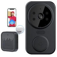 ccooamani|  Doorbell with Wifi Portable Doorbell for Home Security Wireless Video Doorbell Camera with Night Vision and Real-time Monitoring for Home Security Wifi Remote Intercom