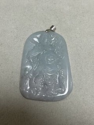 春彩翡翠關公玉吊墜
