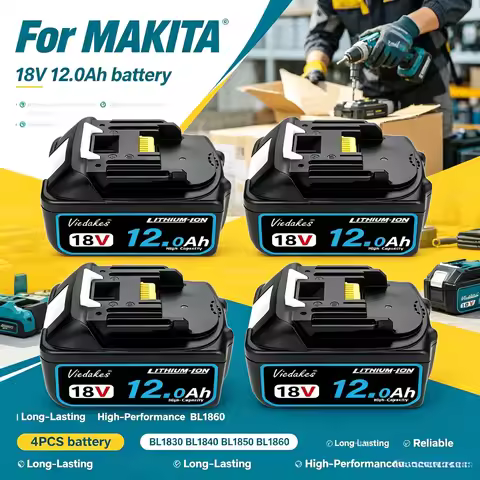 100% original for makita battery, 18V 12.0Ah Rechargeable power tool Battery, ️🐔for Makita DTW700 DG
