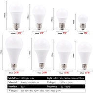 5Pcs Lampu Led Light Bulb Lampu Led Siling Mentol E27 LED Bulb Downlight 3W 6W 9W 12W 15W 18W 20W 24