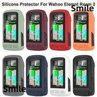 SMILE  Cover, Shell Bumper Silicone Protector, Soft Anti-collision Accessories Silicone Protective Cover for Wahoo Elemnt Roam 2 Bicycle Computer