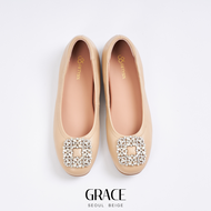 LADA รองเท้าหนังแกะ รุ่น  GRACE สูง 1 CM