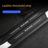 {Uu film pasting}4pcs Car Door Sill Protector Stickers For Nissan Murano 1 2 3 Z50 Z51 Z52 Leather Carbon Fiber Decor Decal Tuning Accessories