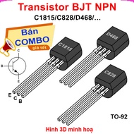 (50 pieces) Transistor BJT NPN C1815 / C828 / D468...pin TO-92
