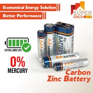Grabbit Bateri Karbon Zink Heavy Duty Battery Extra Long-Life AAA Battery AA Battery 9V Battery Bate