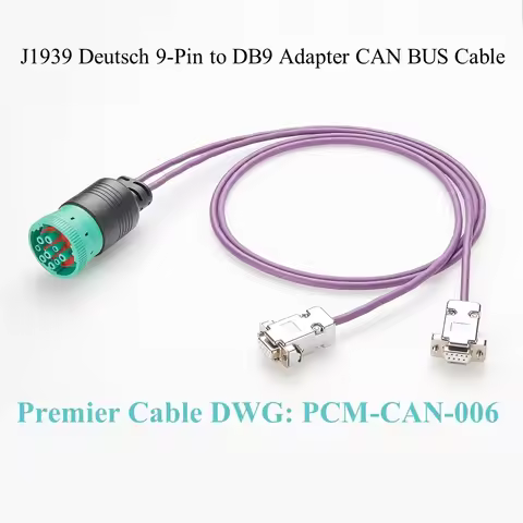 J1939 Deutsch 9 Pin to Dual DB9 CAN BUS Split Cable Compatible with Buses Construction Machinery and