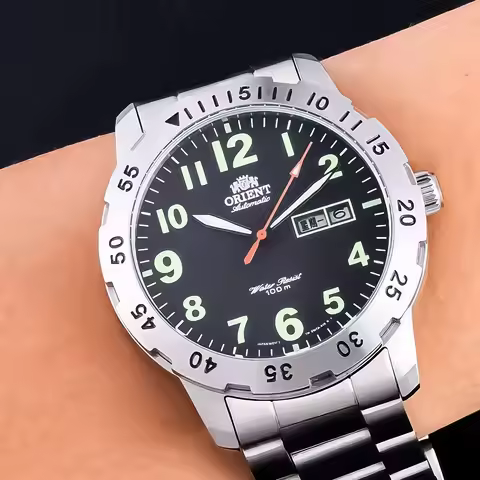 Men's and Women's Automatic Universal Mechanical Watch World Time Stainless Steel Strap Fully Functi