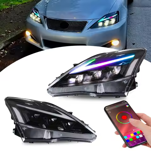 High Quality RGB LED Car Head Lights DRL Start Up Animation IS250 IS350 ISF 200d 2006-2013 Plug And