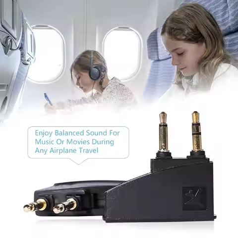 Airplane Airline Flight Stereo 3.5mm Adapter For 700 QC45 QC35 QC3 QC25 QC20 QC2 QC15 OE2 OE2I AE2 A