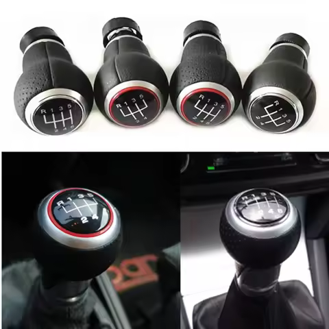 12mm 5/6 Speed Car Gear Shift Knob Lever Stick for Audi A4 B6 B7 B8 A6 S4 8K A5 8T Q5 8R Ibiza 6J Se