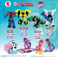 Transformers & My Little Pony Mcdonald's Mcdonalds Mcdonald Mcd Happy Meal Transformer Toys