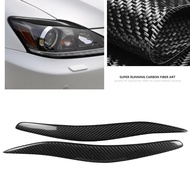 For Lexus IS IS200 IS250 IS300 IS350 2006-2012 Head Light Lamp Cover Trim Carbon Fiber Headlight Eye