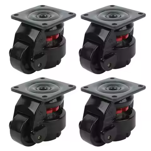 4Pcs GD-60F Level Adjustment Caster Heavy Duty Industrial Roller Wheel Leveling Caster Wheel For Ven