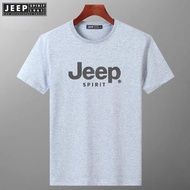 JEEP SPIRIT 1941 ESTD Mens T-Shirt Summer Oversized Crew Neck T-Shirt Trend Mens  Monochrome T-Shirt