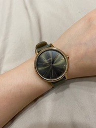 NIXON 墨綠 皮錶帶 女錶 手錶