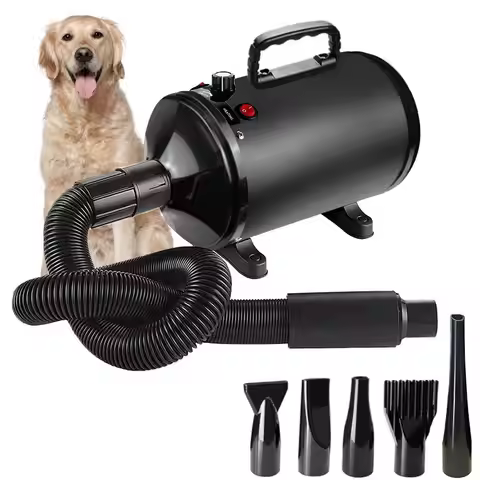 Pet Hair Dryer High Power Variable Speed Temperature Control Professional Pet Blow Dryer Pet Groomin