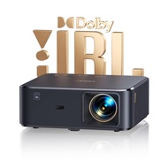 Projector 4K with Android TV, YABER K2s 800 ANSI WiFi 6 Bluetooth Projector, Sound by JBL, Dolby Aud