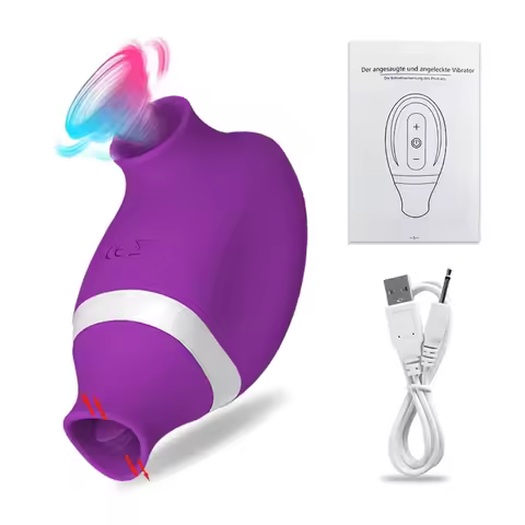 Tongue Licking Sucking Vibrator Clitoris Stimulating Nipple Sucking Toys Multi Frequency Vibration D