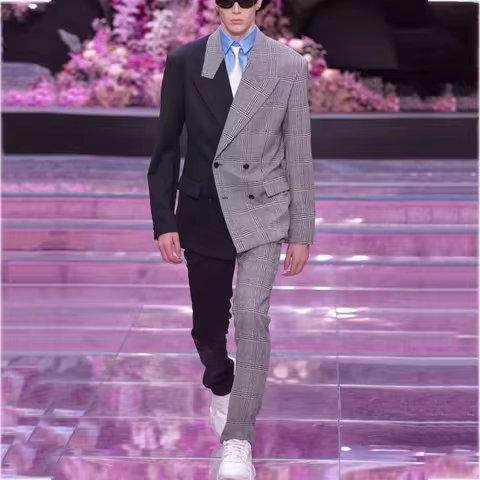Unique Design Peak Lapel Suit For Men Fashion Male Outfit Double Breasted Fashion Show Party Prom Ma