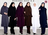 MARISSA  SUIT 9.0  +  FREE TUDUNG  RANDOM Jubah  hitam jubah putih / jubah muslimah Umrah Haji Nursing Friendly