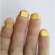 Kado Hadiah Cincin Bayi Anak Inisial Huruf Emas Asli Ready /Cincin Mur