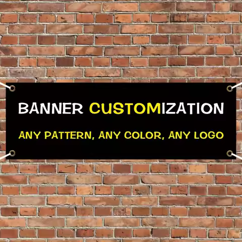 Custom 1pc 2D Flat Banner - 100x300cm/39*118inch Banner with 2/ 3/ 4/ 6/ 8 Grommets and Only Sewing 