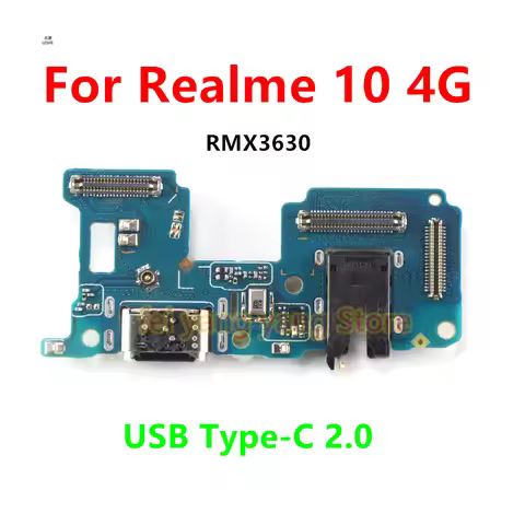 USB Type-C 2.0 Dock Connector Charging Port Flex Cable For Realme 10 4G RMX3630 Charger Board