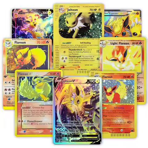 PKM Proxy Generations(GEN) Jungle(JU) Neo Destiny(N4) Jolteon/Flareon Holo & Non-Holo Rare Collectio
