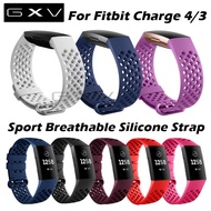 Sport Breathable Strap for Fitbit Charge 4 Band Original Silicone Strap Wristband Waterproof Bracelet for Fitbit Charge 3/3 SE