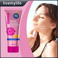 1/2PCS POUQUR Rose Sunscreen Super Sunscreen Anti UV Multi effect Repair Isolation BB Cream conceale