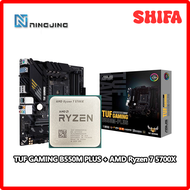 [SHIFA] AMD Ryzen 7 5700X R7 5700X CPU + ASUS B550M เกม TUF บวกซ็อกเก็ตเมนบอร์ด AM4ทั้งหมดของใหม่แต่