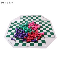 [Devoko] 4-Color Four Player Chess Set with Soft Chess Board for Kids and Adults