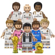 Football Star Haaland Bellingham Mbappe Beckham Zidane Messi Ronaldo CR7 Building Block Figure Toy