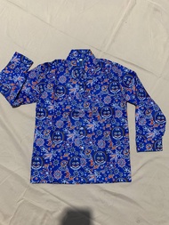 BATIK TK NASIONAL BAJU BATIK TK BIRU SERAGAM BATIK IGTKI SERAGAM SEKOLAH