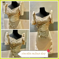 ☀ ❊ ⇩ Modern filipiniana midi dress for graduation or for sponsor dress