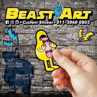 A49  STICKER BEAST ART