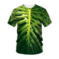 Hip Hop Summer Leaves 3d Stereoscopic Printing Men'S T-Shirt Fashion Sunshine Handsome Personality C