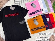 เสื้อยืดแขนสั้น เสื้อปักcc-ooนูน ทรงตรงสามารถใส่ได้ทั้งชายและหญิงมี4ไซส์